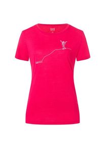 super.natural Gipfelglück Tee Merinoshirt Damen (Gr S |rosa)