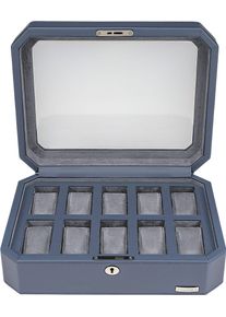 Windrose Damen Uhrenbox "Tempora, 804011.05", blau, Aufbewahrungsboxen, Aufbewahrung, Uhrenkasten, Ø max.40mm, Armbanduhr, Geschenkidee