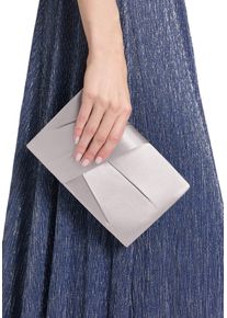 Vera Mont Damen Abendtasche "Vera Mont Clutch-Tasche unifarben", grau, Satin, Polyester, Taschen, Falten