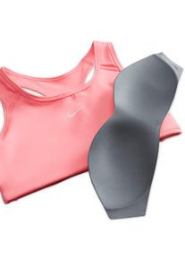 Nike Damen Sport-BH "Dri-FIT Swoosh Women's Medium-Support 1-Piece Pad Sports Bra", Gr. XS, rot, Obermaterial: 82% Polyester, 18% Elasthan,