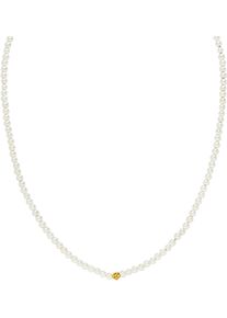 PURELEI Damen Perlenkette "Schmuck Geschenk Bloomy Blume, 23162-Necklace-Bloomy-Gold", Edelstahl-Perlen, L: 45cm, gold, Edelstahl, Perlen,