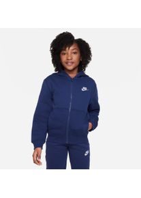 Nike Sportswear Kinder Trainingsanzug "CLUB FLEECE BIG KIDS' FULL-ZIP TRACKSUIT", blau, sportlich, Gr. XS, Obermaterial: 80% Baumwolle, 20%