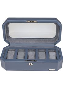Windrose Damen Uhrenbox "Tempora, 804010.05", blau, Aufbewahrungsboxen, Aufbewahrung, Uhrenkasten, Ø max.40mm, Armbanduhr, Geschenkidee