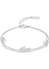 Lacoste Damen Gliederarmband "CROCODILE, 2040470, 2040471", Edelstahl, silber, Edelstahl, Armbänder