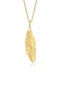 Kuzzoi Herren Kette mit Anhänger "Herren Feder Vogel 925 Silber", 55, Silber 925 (Sterlingsilber), L: 55cm, gold, Silber 925 (Sterlingsilber),