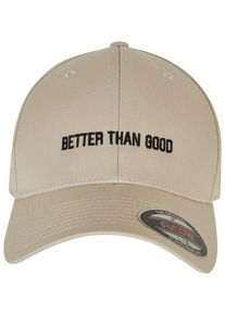MisterTee Damen Flex Cap "MisterTee Herren Better Than Good Flexfit Cap"stone, schwarz, casual, Gr. S, 63% Polyester, 34% Baumwolle, 3% Elasthan, Caps