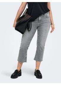 Only CARMAKOMA Damen 7/8-Jeans "CARWILLY REG SK CROPPED FLARE DNM TAI01", blau, modisch, Gr. 50, unifarben, Denim/Jeans, Obermaterial: 92% Baumwolle,