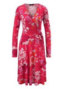 Aniston CASUAL Damen Jerseykleidrot, weiß, orange, hellblau, altrosa, braun, fuchsia, flieder, schwarz, feminin, Gr. 34, geblümt, bedruckt, Single