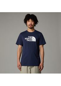 The North Face Herren T-Shirt "M S/S EASY TEE", blau, sportlich, Gr. M, unifarben, Single Jersey, Obermaterial: 60% Baumwolle, 40% Polyester, Shirts