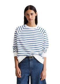 Marc O'Polo Damen Sweatshirt "aus reinem Organic Cotton", blau, sportlich, Gr. L, MARC O'POLO DENIM, gestreift, Obermaterial: 100% Baumwolle, Sweatshirts