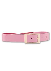 Bernd Götz BERND GÖTZ Damen Ledergürtel, rosa, casual, Gr. 105, unifarben mit Farbeinsatz, Rindsleder, Gürtel, mit goldener Rechteckschließe