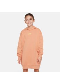 Nike Sportswear Kinder Jerseykleid "CLUB FLEECE GIRLS' HOODIE DRESS", braun, sportlich, Gr. L, Obermaterial: 80% Baumwolle, 20% Polyester, Kleider