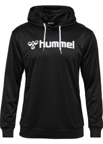 Hummel Herren Trainingskapuzenpullover, schwarz, sportlich, Gr. L, Stoff, Obermaterial: 100% Polyester, Pullover, leicht & schnell trocknend