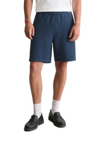 Marc O'Polo Herren Shorts "mit markanter Waffel-Struktur", blau, Gr. M, MARC O'POLO DENIM, unifarben, Obermaterial: 100% Baumwolle, Hosen