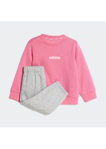 Kinder Trainingsanzug "I LIN FL JOG", pink, sportlich, Gr. 80, adidas Sportswear, Obermaterial: 70% Baumwolle, 30% Polyester, Sportanzüge