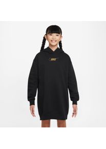 Nike Sportswear Kinder Jerseykleid "CLUB FLEECE GIRLS' HOODIE DRESS", schwarz, sportlich, Gr. XL, Obermaterial: 80% Baumwolle, 20% Polyester, Kleider