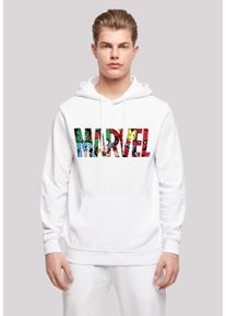 F4NT4STIC Herren Kapuzenpullover "Marvel Avengers Logo Character infill", weiß, casual, Gr. M, Obermaterial: 50% Baumwolle, 50% Polyester, Pullover,
