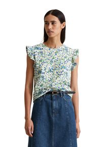 Marc O'Polo Damen T-Shirt "mit Allover-Print", blau, Basic, Gr. XL, MARC O'POLO DENIM, bedruckt, Obermaterial: 100% Baumwolle, Shirts