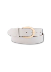 Bernd Götz BERND GÖTZ Damen Ledergürtel, beige, casual, Gr. 105, unifarben mit Farbeinsatz, Rindsleder, Gürtel, mit goldener Schließe