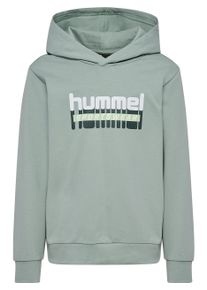 Hummel Kinder Kapuzensweatshirt, grün, sportlich, Gr. 128, Obermaterial: 97% Baumwolle, 3% Elasthan, Sweatshirts, für Kinder