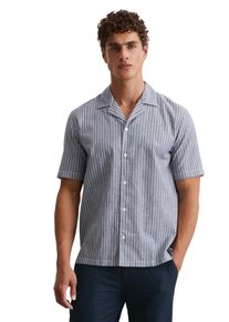 Marc O'Polo MARC O'POLO Herren Kurzarmhemd "aus reiner Bio-Baumwolle"multi, iris ink, casual, Gr. XXL, gestreift, Obermaterial: 100% Baumwolle, Hemden