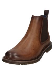 Bugatti Herren Chelseaboots, Gr. 46, braun, Leder, used, casual, Schuhe, Schlupfstiefel, Stiefelette, Herrenboots mit Wechselfußbett