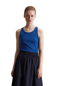 Marc O'Polo Damen T-Shirt "aus Bio-Baumwoll-Stretchjersey", blau, casual, Gr. XXS, MARC O'POLO DENIM, unifarben, Obermaterial: 96% Baumwolle, 4% Elasthan, Shirts
