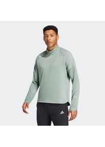 Herren Rollkragenshirt "ULT HIVIS 1/2 M", silber, sportlich, Gr. XL, adidas Performance, Obermaterial: 93% Polyester, 7% Elasthan, Shirts, Running