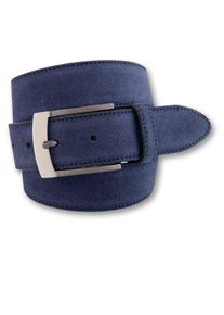 Bernd Götz BERND GÖTZ Damen Ledergürtel, blau, casual, Gr. 95, unifarben, Rindsleder, Gürtel, mit Nahtkante