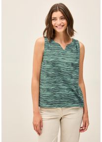 Cecil Damen T-Shirtschwarz balmy khaki, casual, Gr. M, bedruckt, Web, 100% Baumwolle, Shirts, Feel Good Fit