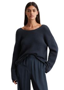 Marc O'Polo MARC O'POLO Damen Rundhalspullover "aus Organic Cotton", blau, casual, Gr. S, unifarben, Obermaterial: 100% Baumwolle, Pullover