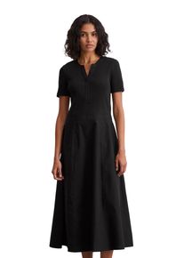 Marc O'Polo MARC O'POLO Damen Jerseykleid "mit Baumwoll-Popelinerock", schwarz, Gr. S, unifarben, Obermaterial: 97% Baumwolle, 3% Elasthan, Kleider