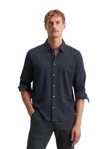 Marc O'Polo MARC O'POLO Herren Langarm-Poloshirt "aus weicher Bio-Baumwolle", blau, casual, Gr. XL, unifarben, Obermaterial: 100% Baumwolle, Shirts