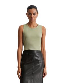 Marc O'Polo MARC O'POLO Damen T-Shirt "mit TENCEL Lyocell"smooth sage, casual, Gr. XXL, unifarben, Obermaterial: 66% Lyocell, 32% Baumwolle, 2% Elasthan, Shirts