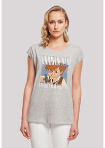 F4NT4STIC Damen T-Shirt "Disney Winnie Puuh Der Bär Christopher Robin", grau, casual, Gr. XXL, Obermaterial: 100% Baumwolle, Shirts, Print