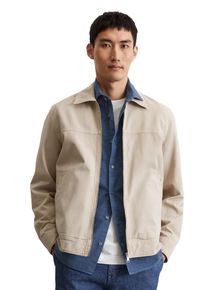 Marc O'Polo MARC O'POLO Herren Kurzjacke "aus robustem Bo-Baumwoll-Twill", grau, casual, Gr. XL, unifarben, Obermaterial: 80% Baumwolle, 20% Leinen, Jacken
