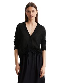 Marc O'Polo MARC O'POLO Damen Cardigan "aus Organic-Cotton-Mix", schwarz, casual, Gr. M, unifarben, Obermaterial: 90% Baumwolle, 10% Polyamid, Strickjacken