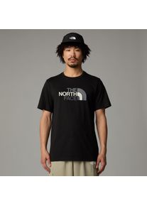 The North Face Herren T-Shirt "M S/S EASY TEE", schwarz, sportlich, Gr. S, unifarben, Single Jersey, Obermaterial: 60% Baumwolle, 40% Polyester,