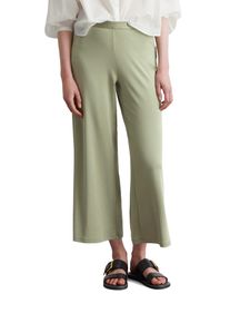 Marc O'Polo MARC O'POLO Damen Jerseyhose "aus Feinripp-Jersey"smooth sage, casual, Gr. L, unifarben, Obermaterial: 66% Lyocell, 32% Baumwolle, 2% Elasthan, Hosen