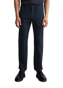 Marc O'Polo MARC O'POLO Herren Chinohose "aus reiner Bio-Baumwolle", blau, elegant, Gr. 31, unifarben, Obermaterial: 84% Baumwolle, 16% Leinen, Hosen
