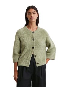 Marc O'Polo MARC O'POLO Damen Cardigan "aus flauschigem Baumwollgarn"smooth sage, casual, Gr. S, unifarben, Obermaterial: 100% Baumwolle, Strickjacken