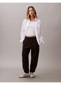 Damen Sweathose "MONOLOGO FRENCH TERRY JOGGER", schwarz, feminin, Gr. XXL, Calvin Klein Jeans, unifarben, Jersey, Obermaterial: 86% Baumwolle, 14%