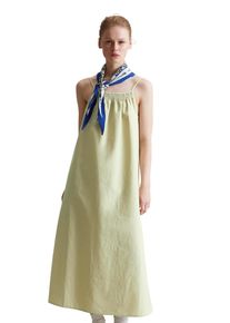 Marc O'Polo Damen Maxikleid "aus Organic-Cotton-Mix", grün, Gr. XS, MARC O'POLO DENIM, unifarben, Obermaterial: 80% Baumwolle, 20% Polyamid, Kleider