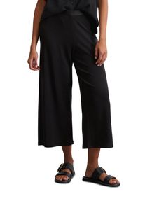 Marc O'Polo MARC O'POLO Damen Jerseyhose "aus Feinripp-Jersey", schwarz, casual, Gr. M, unifarben, Obermaterial: 66% Lyocell, 32% Baumwolle, 2% Elasthan, Hosen