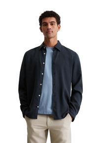Marc O'Polo MARC O'POLO Herren Langarmhemd "aus softem TENCEL Lyocell", blau, casual, Gr. XL, unifarben, Obermaterial: 100% Lyocell, Hemden