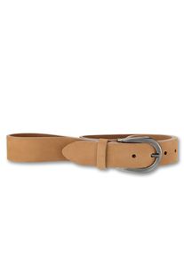Bernd Götz BERND GÖTZ Damen Ledergürtel, braun, casual, Gr. 115, unifarben, Rindsleder, Gürtel, mit silberfarbener Schließe