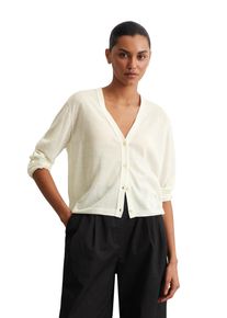 Marc O'Polo MARC O'POLO Damen Cardigan "aus Organic-Cotton-Mix", weiß, casual, Gr. XS, unifarben, Obermaterial: 90% Baumwolle, 10% Polyamid, Strickjacken