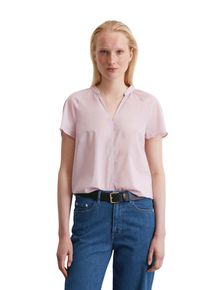 Marc O'Polo MARC O'POLO Damen Kurzarmbluse "aus leichtem Baumwolle-Voile", lila, elegant, Gr. 44, unifarben, Obermaterial: 100% Baumwolle, Blusen
