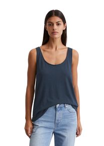 Marc O'Polo MARC O'POLO Damen T-Shirt "aus fließendem Viskose-Mix-Jersey", blau, casual, Gr. M, unifarben, Obermaterial: 50% Baumwolle, 50% Viskose, Shirts