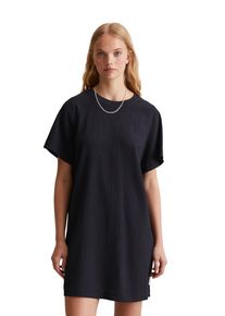 Marc O'Polo Damen Minikleid "im T-Shirt-Stil", blau, Gr. XS, MARC O'POLO DENIM, unifarben, Obermaterial: 56% Baumwolle, 43% Viskose, 1% Elasthan, Kleider
